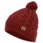 Highlander Beira lined bobble hat in Dark Red