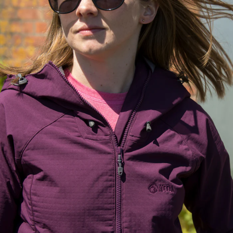 Keela Womens Hydron Softshell in Black Cherry-1