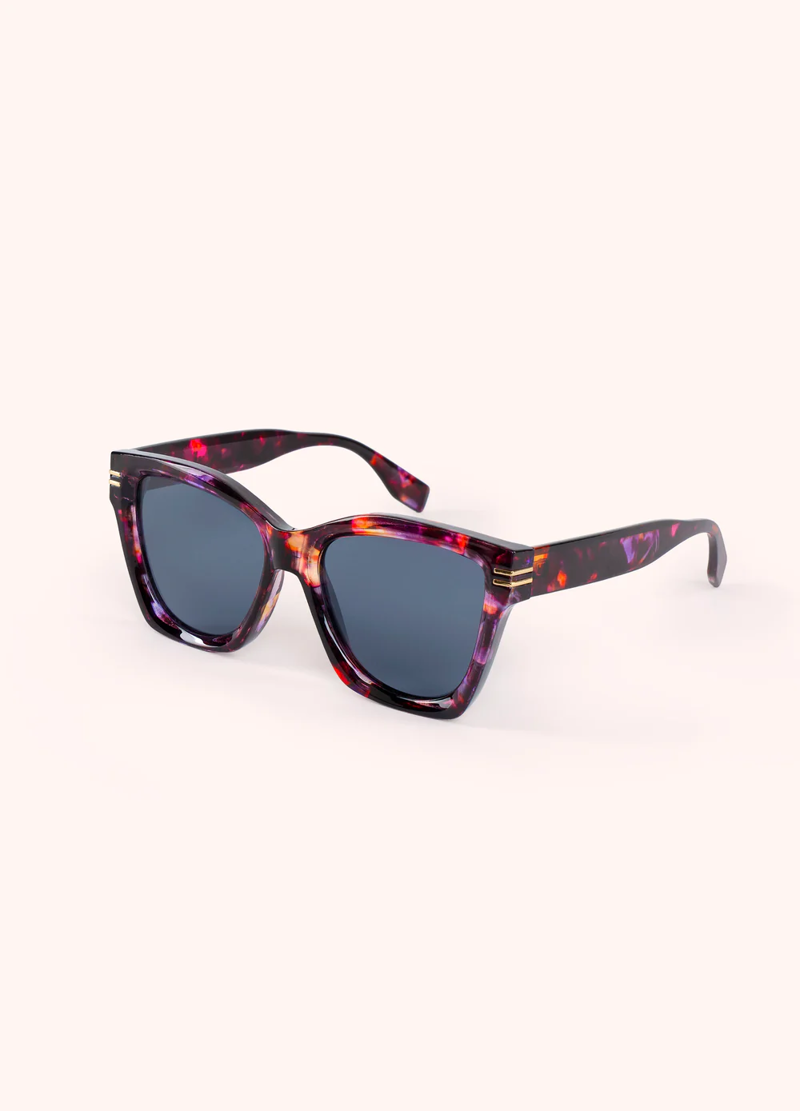 Powder Isolde Ladies Sunglasses in Claret Tortoiseshell