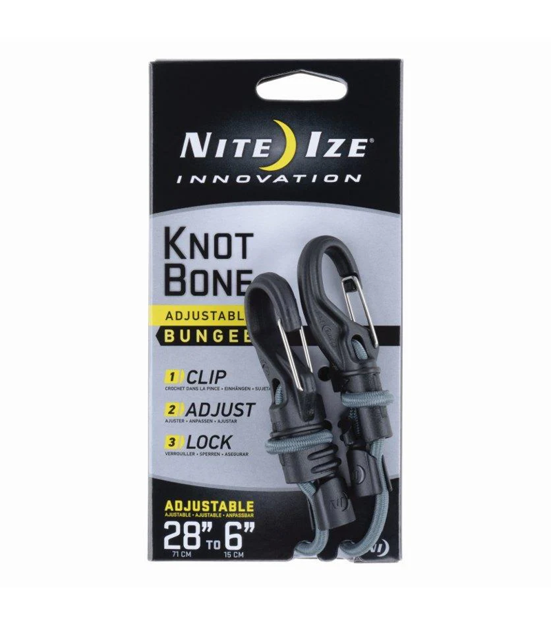 Niteize KnotBone Adjustable Bungee 9 Black-3