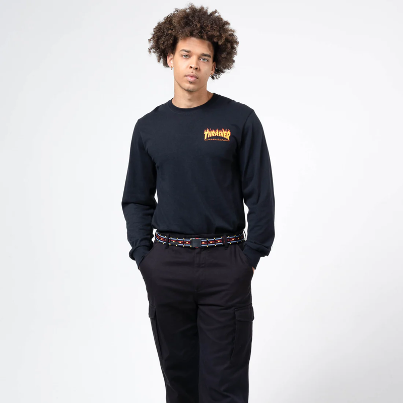 Arcade Vernan Kee Keyah Slim Stretch Belt in Black/Sky-2