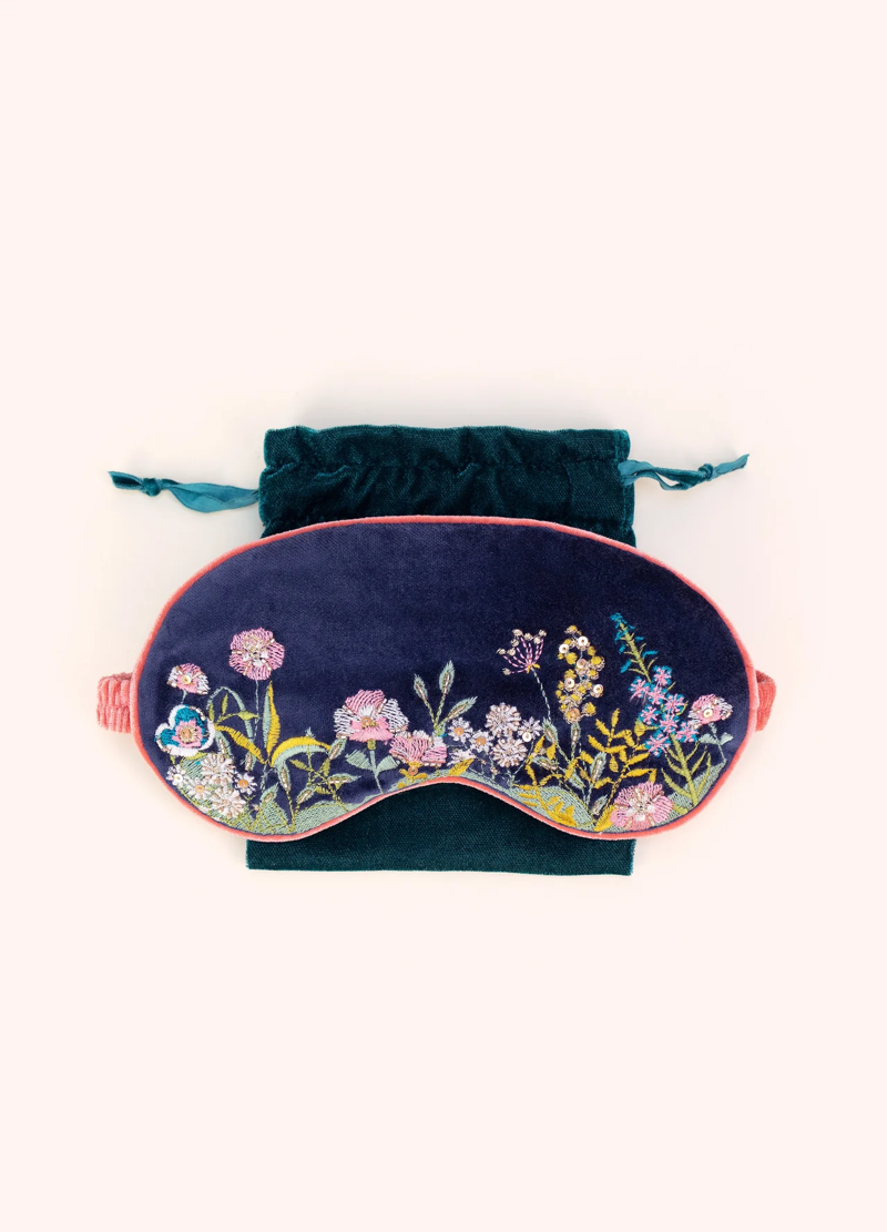 Powder Floral Hedgerow Eyemask in Navy-2