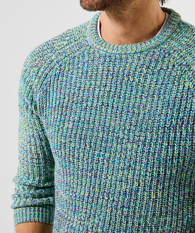 Joe Browns Summer Fresh Crew Knit Mens in Seafoam-2