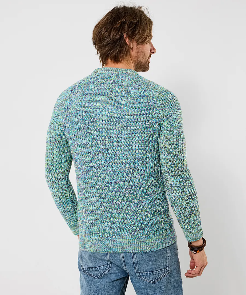 Joe Browns Summer Fresh Crew Knit Mens in Seafoam-5