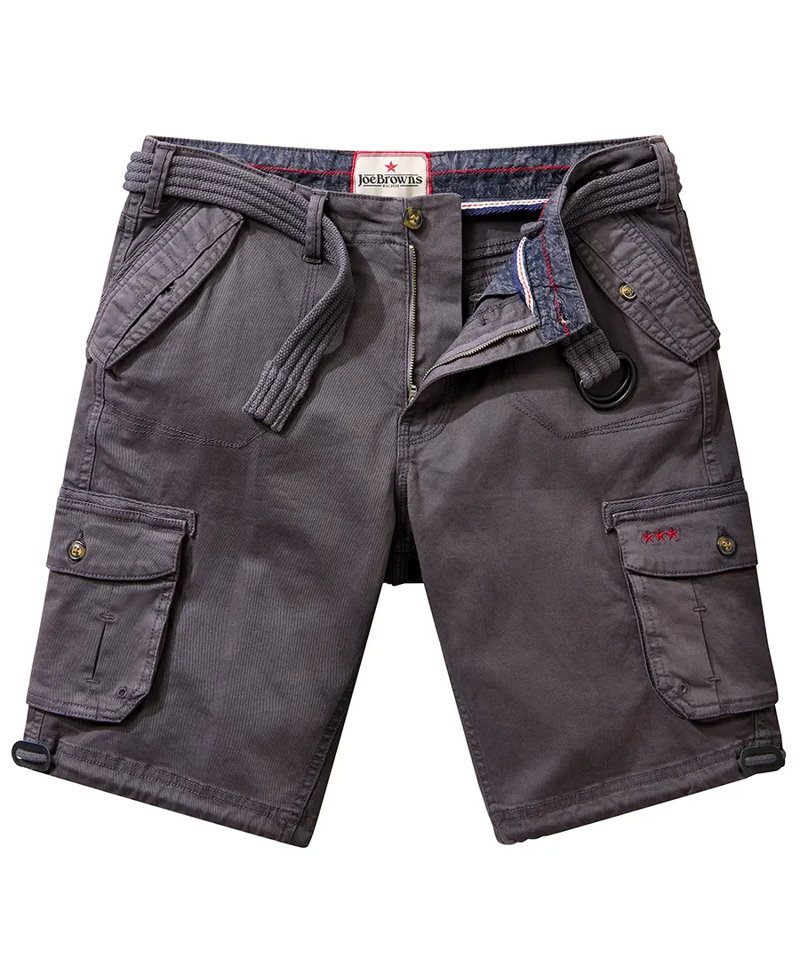 Joe Browns Hit The Action Shorts Mens in Charcoal-1