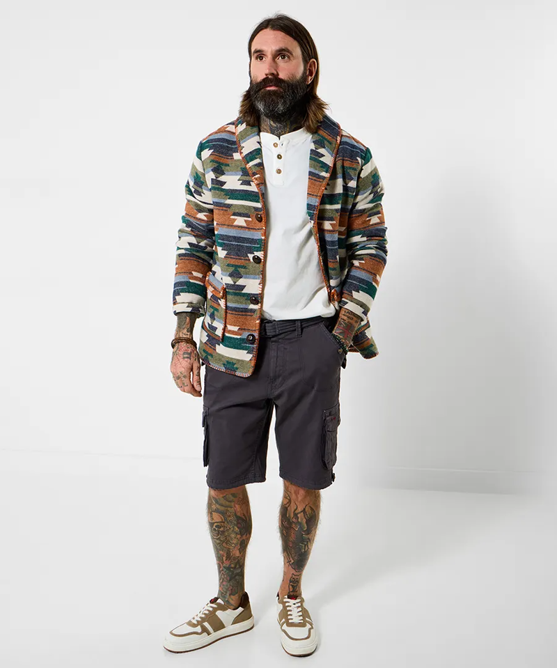 Joe Browns Hit The Action Shorts Mens in Charcoal-4