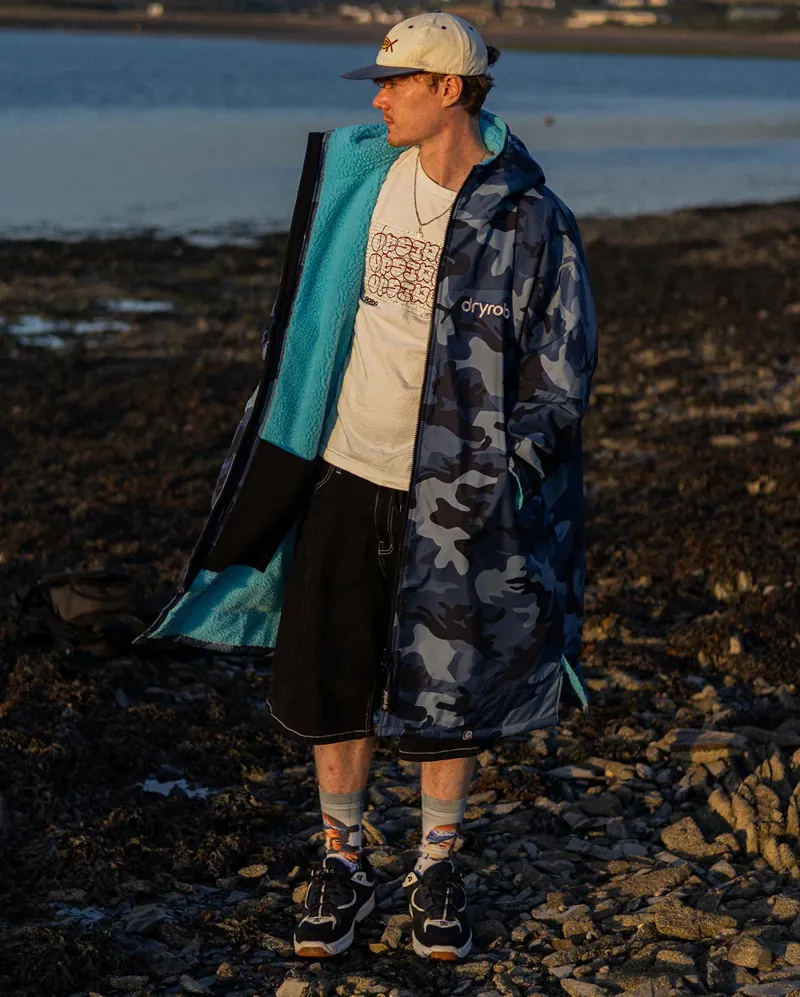 Dryrobe Advance Long Sleeve V3 in Blue Camo/Blue-1