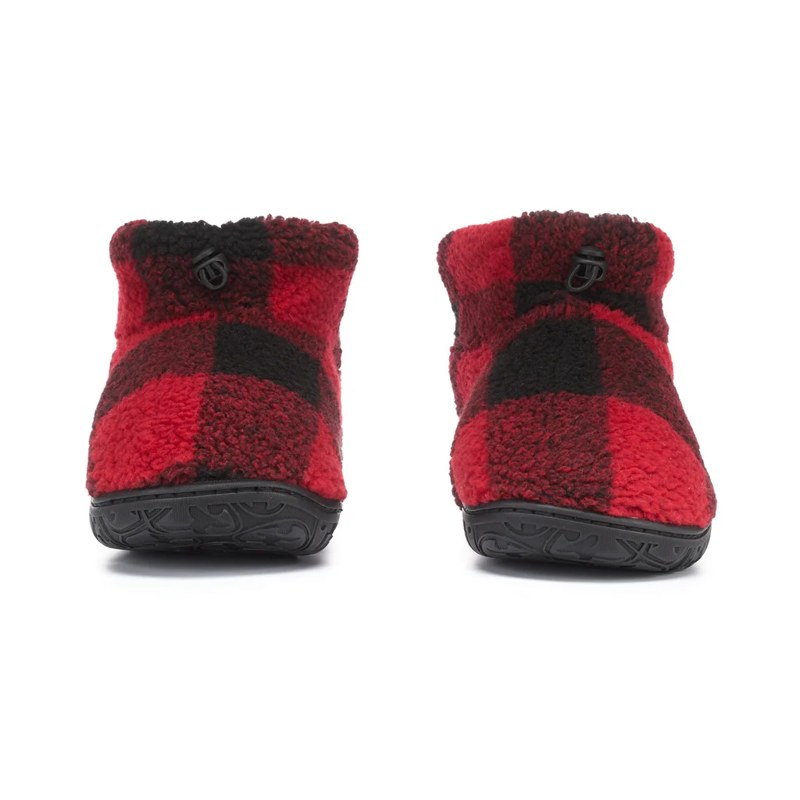 Bedroom Athletics Neeson Sherpa Boot Slippers Mens in Red/Black Check-2