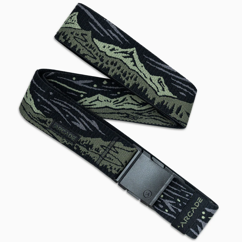 Arcade Out of Range Stretch Belt in Ivy Green