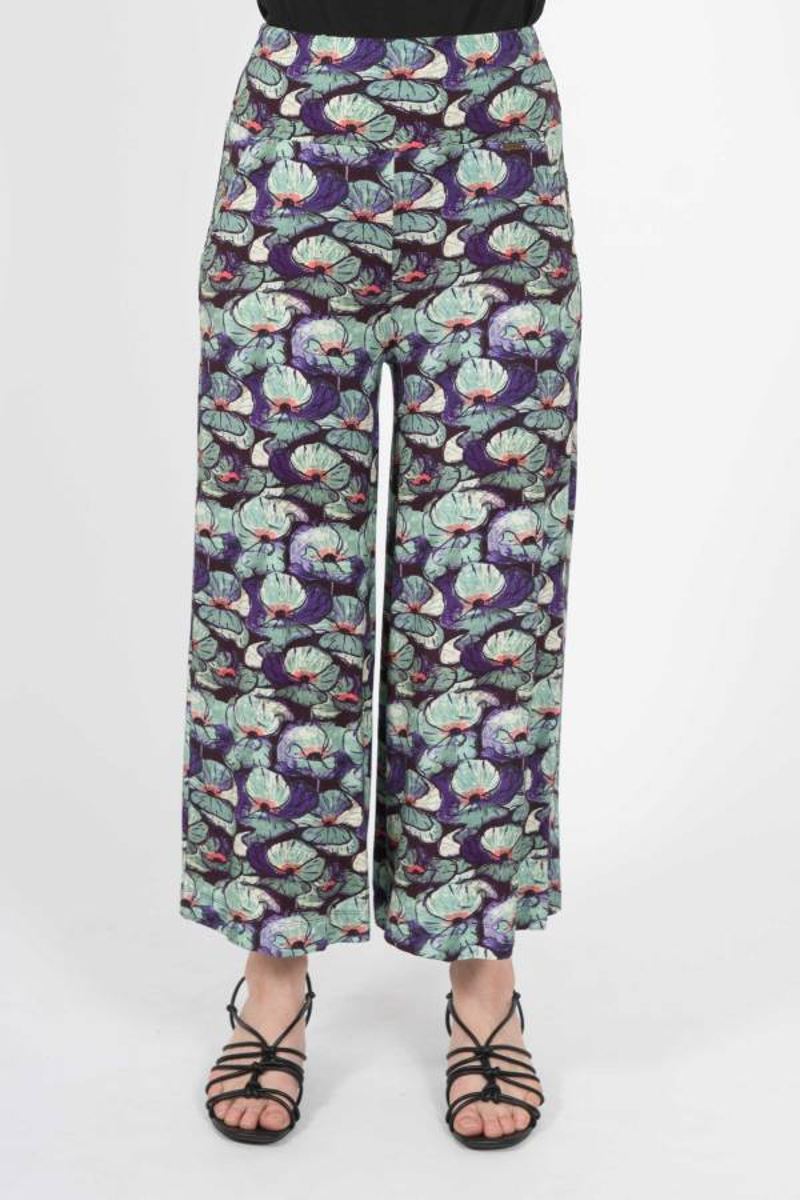Chapati Habiba Viscose Trousers in Blue Searose-1