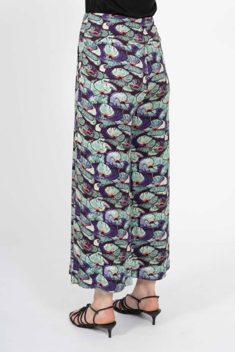 Chapati Habiba Viscose Trousers in Blue Searose-2