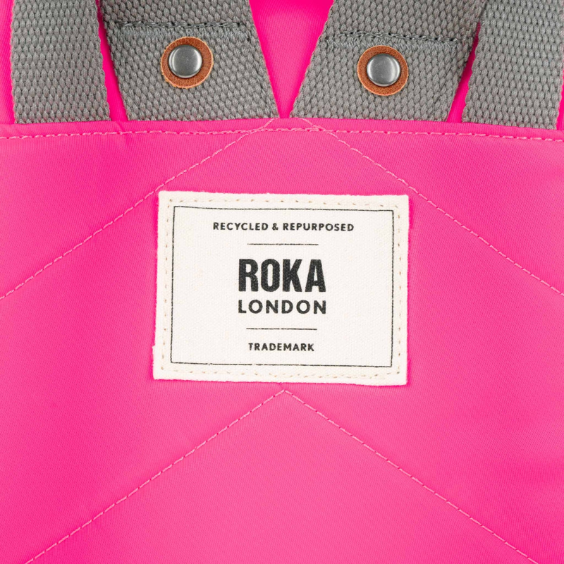 Roka Bantry B Recycled Nylon Small Bag in Neon Pink-5