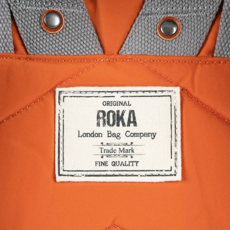 Roka Canfield B Medium Recycled Nylon Bag in Burnt Orange-4
