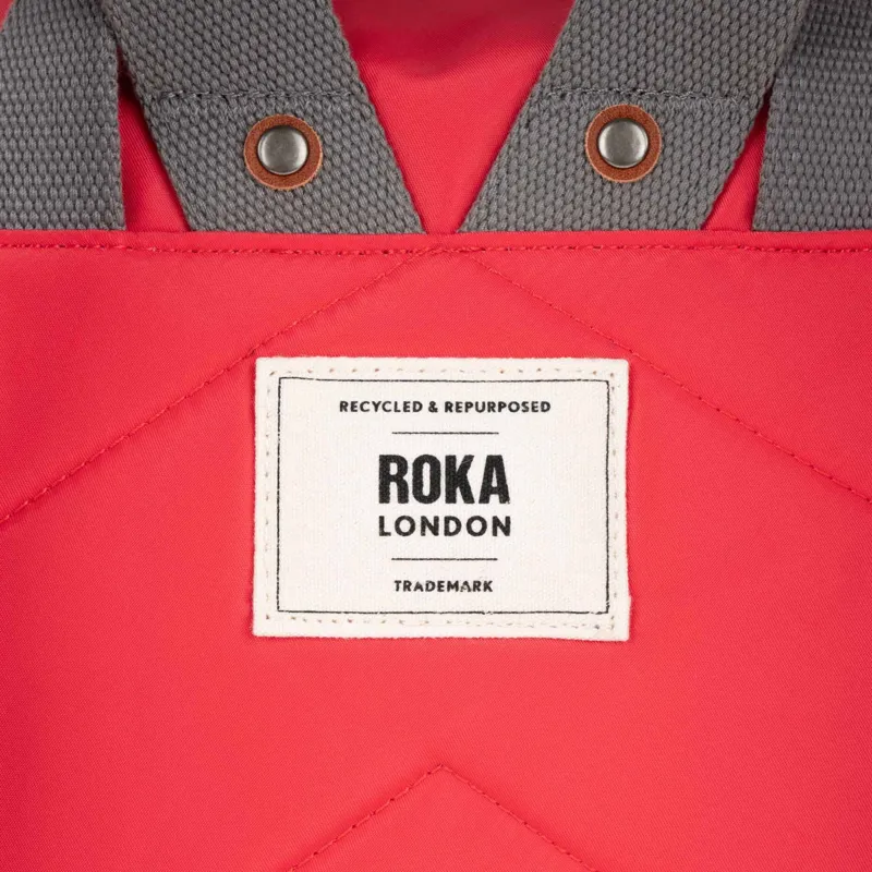 Roka Canfield B Recycled Nylon Bag Medium in Poppy-4