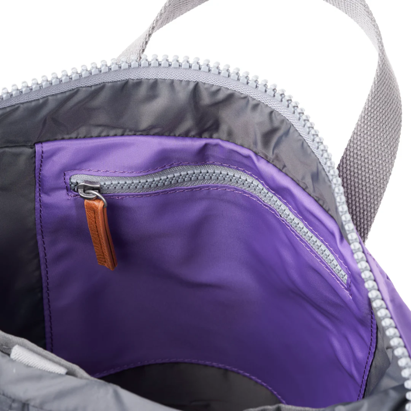 Roka Canfield B Small Recycled Nylon Backpack in Fresh Purple-2