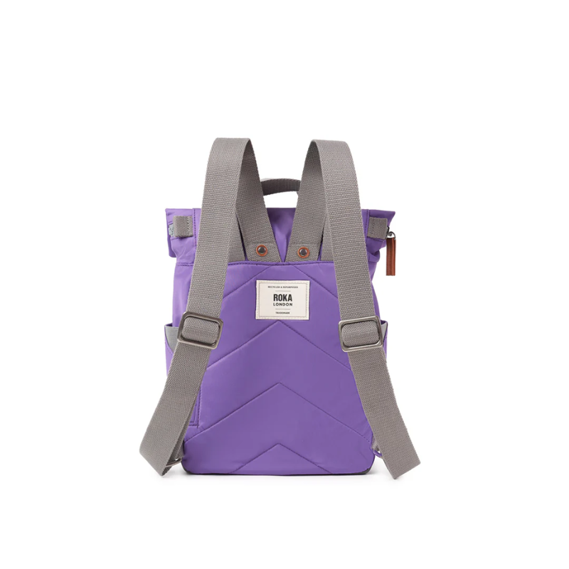 Roka Canfield B Small Recycled Nylon Backpack in Fresh Purple-1