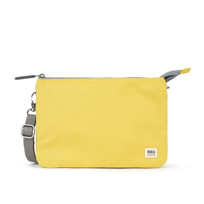 Roka Carnaby XL Recycled Canvas Crossbody in Lemonade