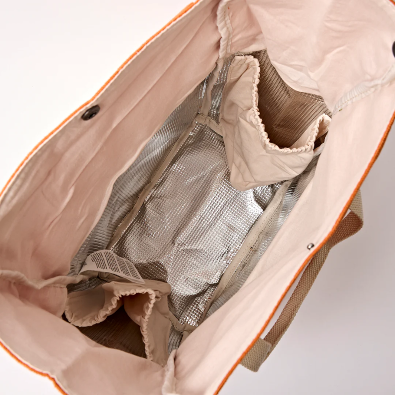 Roka Hampstead Lunch Bag in Burnt Orange Cotton Canvas-1