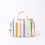 Roka Hampstead Lunch Bag in Pastel Multi Stripe Cotton Canvas