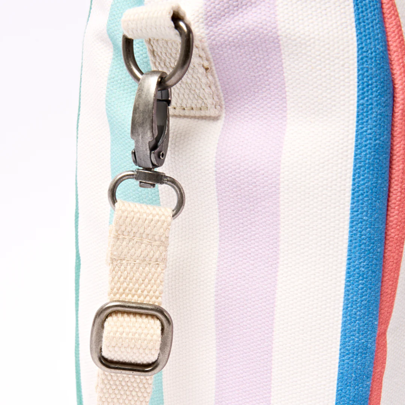 Roka Hampstead Lunch Bag in Pastel Multi Stripe Cotton Canvas-4