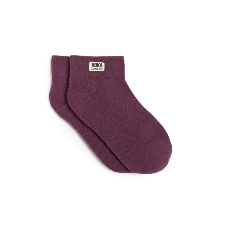 Roka Wembley Organic Cotton Socks Womens in Berry