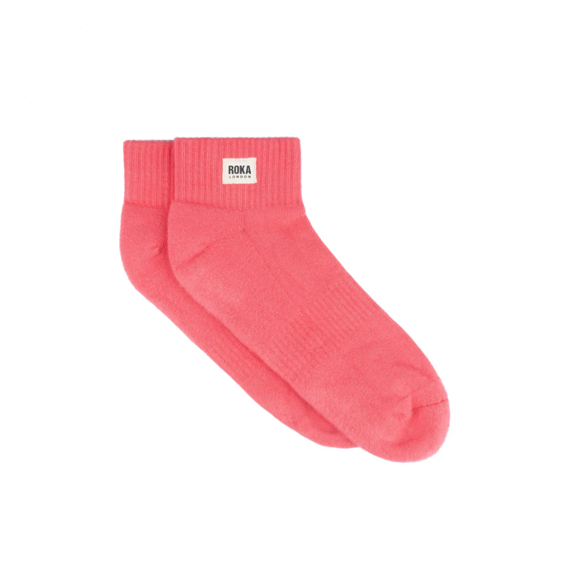 Roka Wembley Organic Cotton Socks Womens in Coral