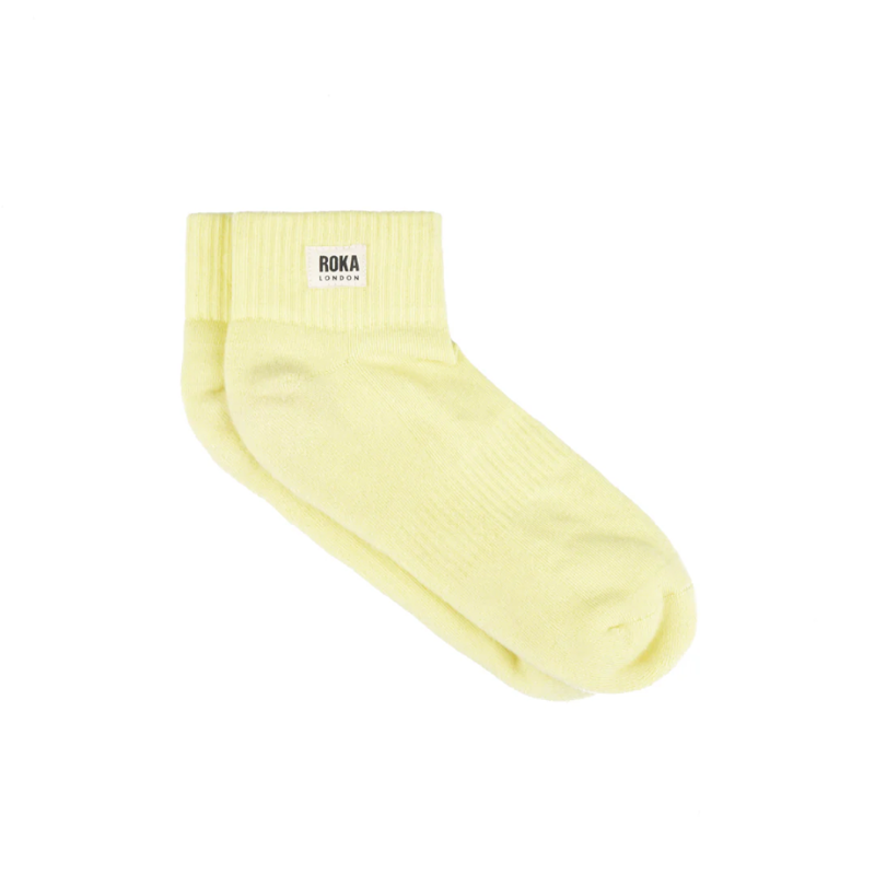 Roka Wembley Organic Cotton Socks Womens in Lemonade