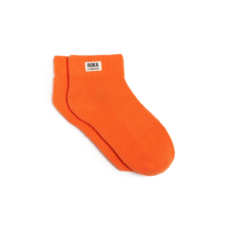 Roka Wembley Organic Cotton Socks Womens in Mandarin