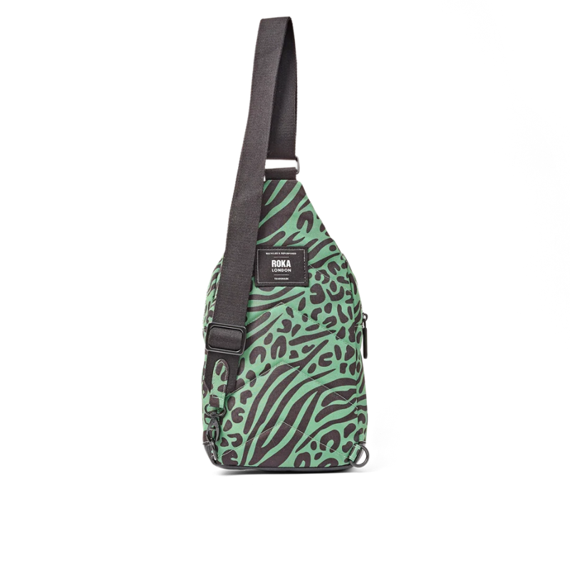 Roka Willesden Sling Bag in Mixed Animal Artichoke Canvas-1