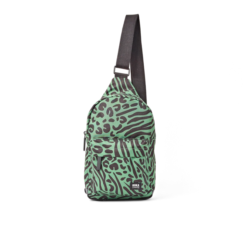 Roka Willesden Sling Bag in Mixed Animal Artichoke Canvas