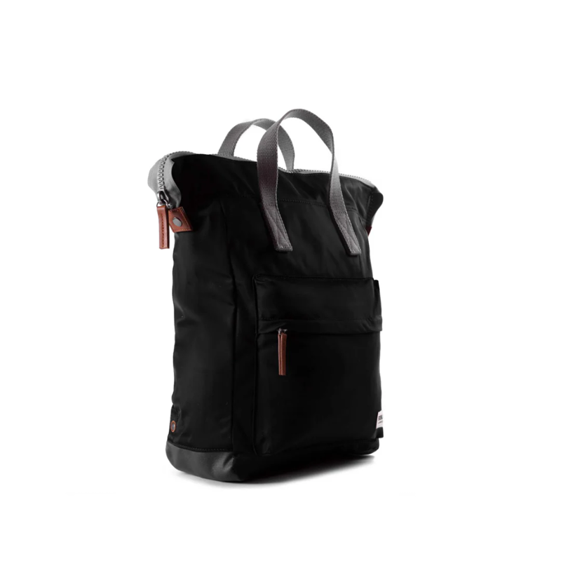 Roka Bantry Medium Recycled Nylon Backpack in Black -1