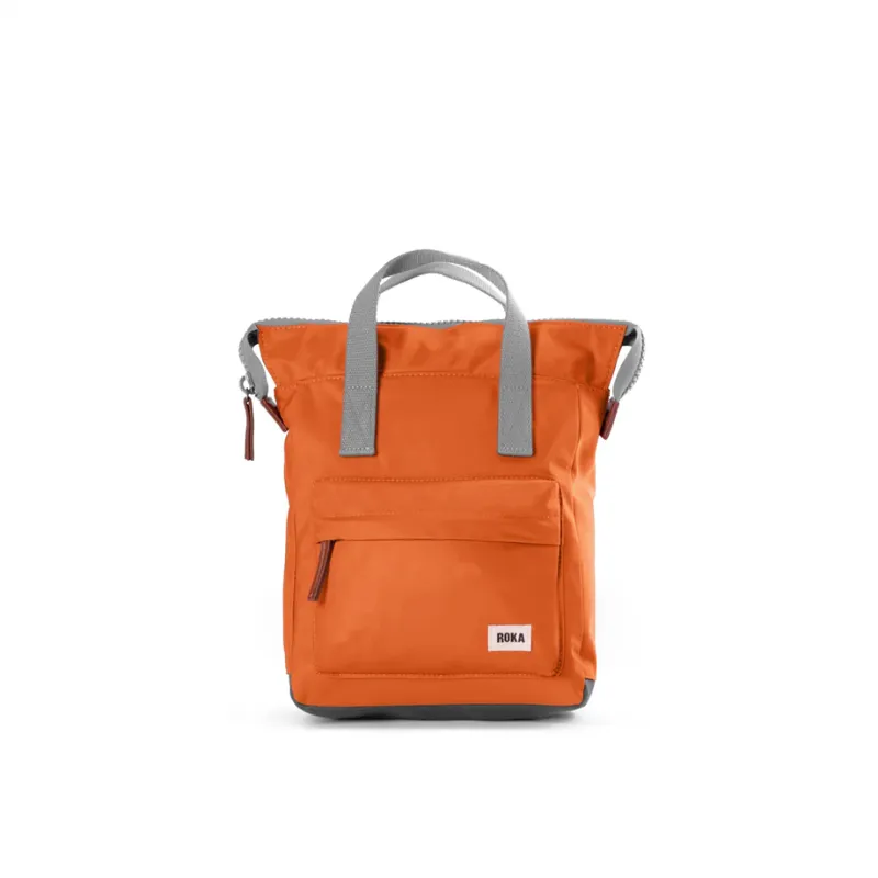Roka Bantry B Small Sustainable Nylon Bag in Burnt Orange
