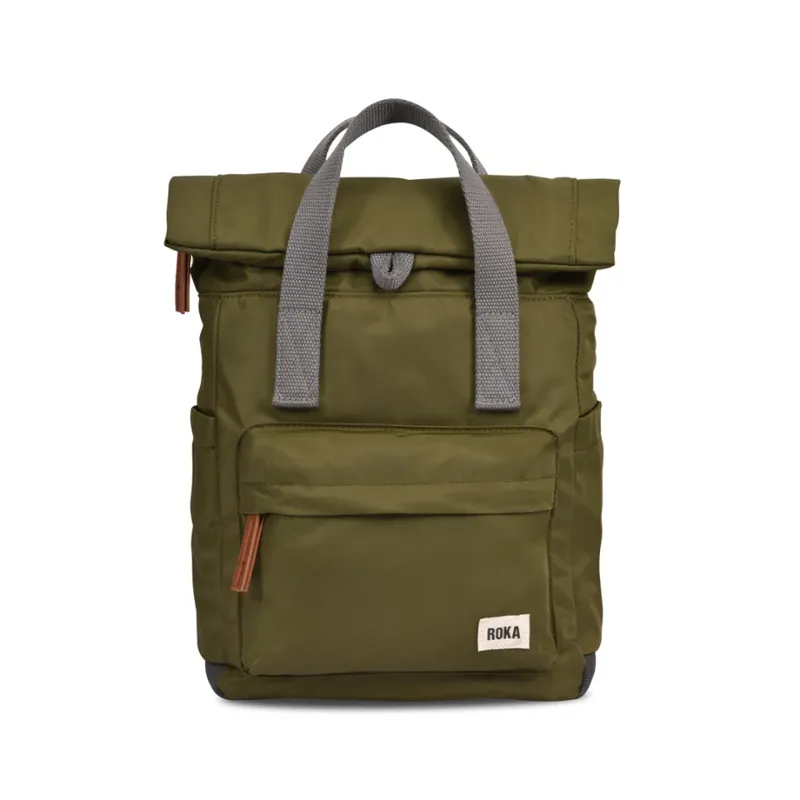 Roka Canfield B Medium Recycled Nylon Bag in Military 