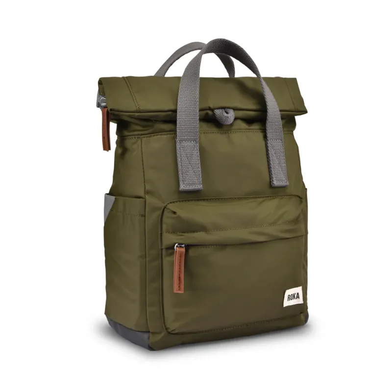 Roka Canfield B Medium Recycled Nylon Bag in Military -1