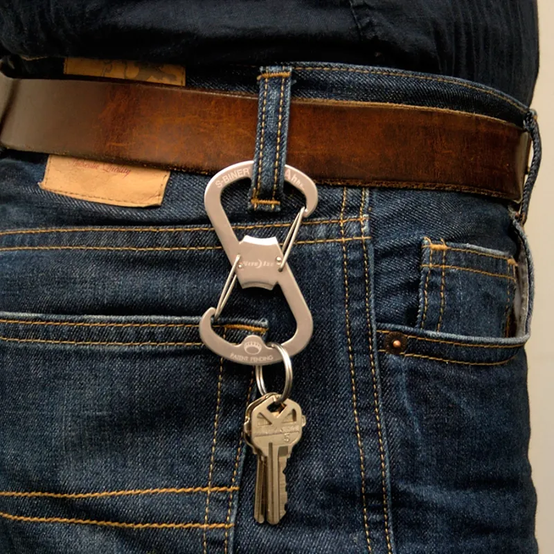 Niteize Ahhh carabiner bottle opener silver-1