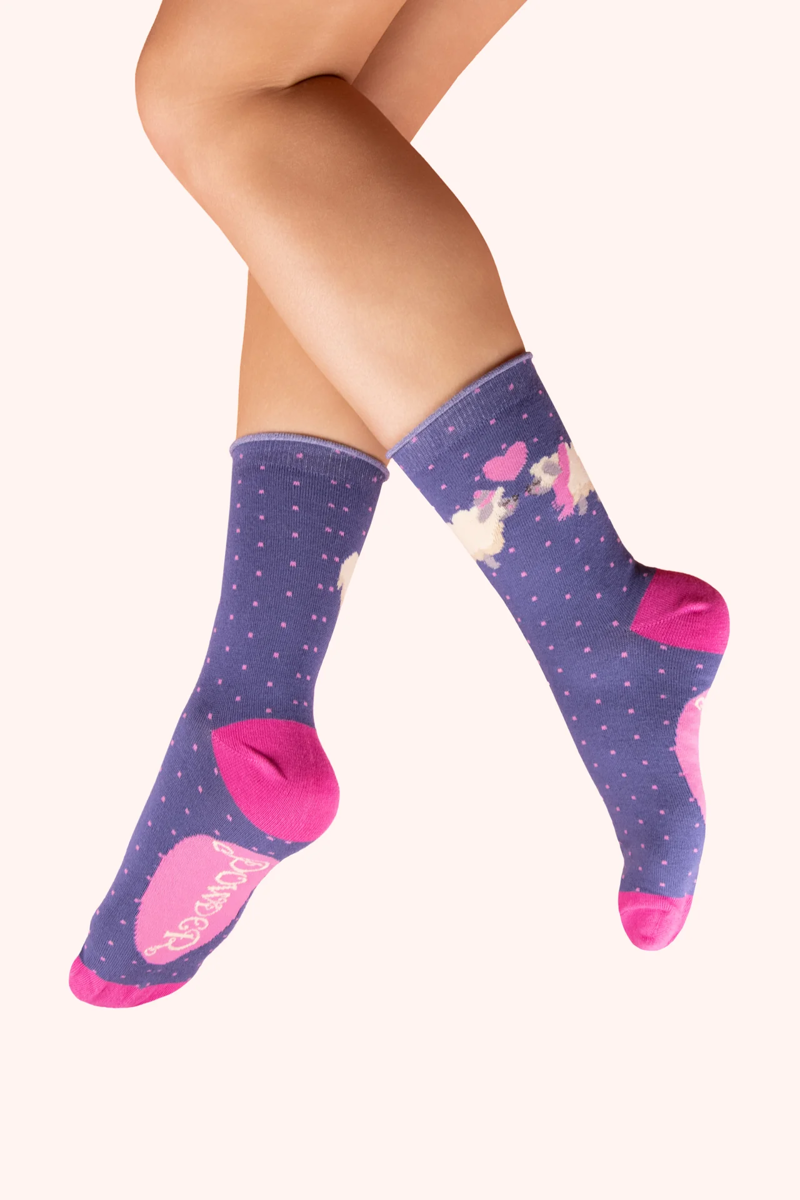 Powder Love-ly Sheep Ankle Socks Womens
