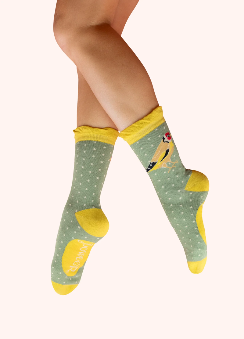Powder Goldfinch Bamboo Ankle Socks Womens