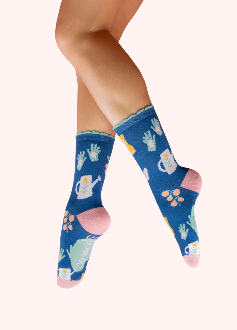 Powder Gone Gardening Bamboo Ankle Socks Womens