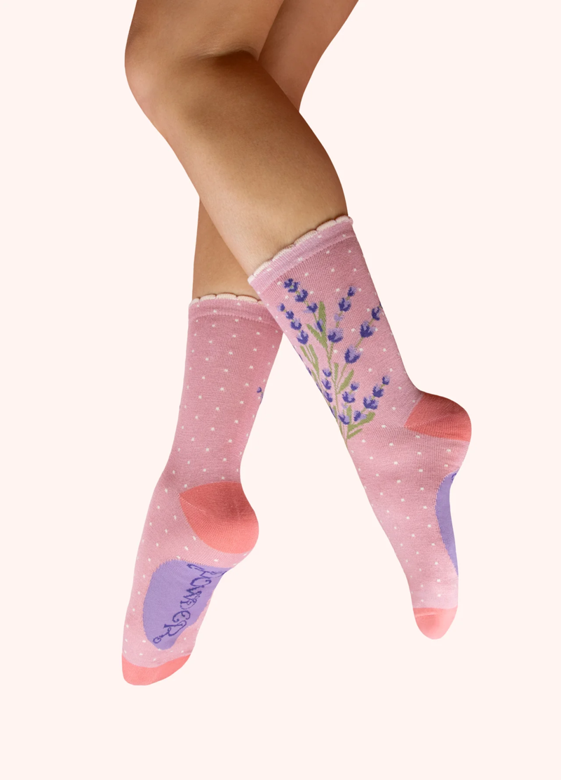 Powder Luscious Lavender Bamboo Ankle Socks Womens