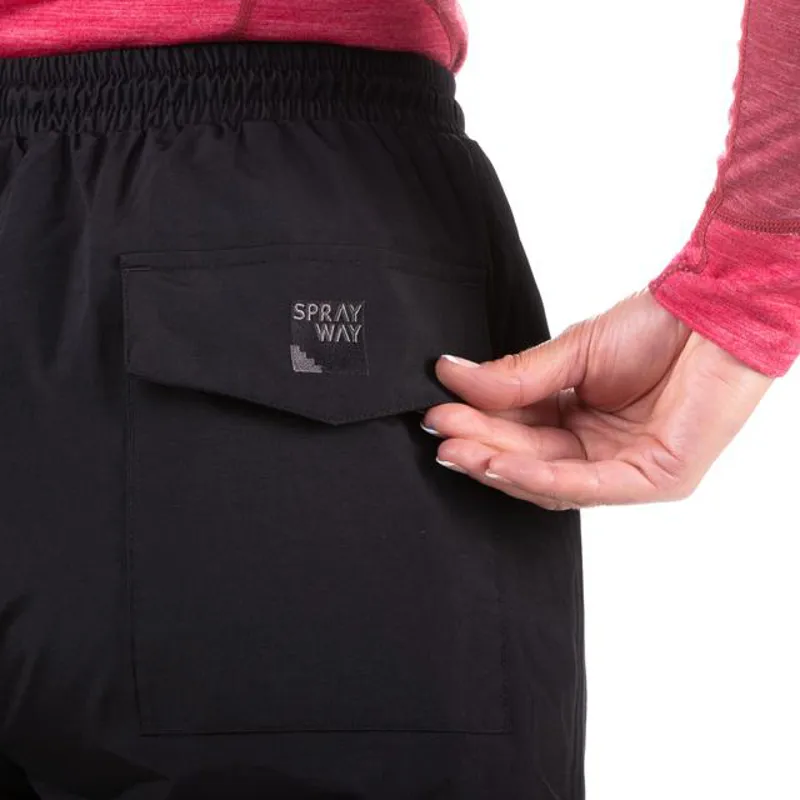 Sprayway Atlanta rain pant Womens in Black-2