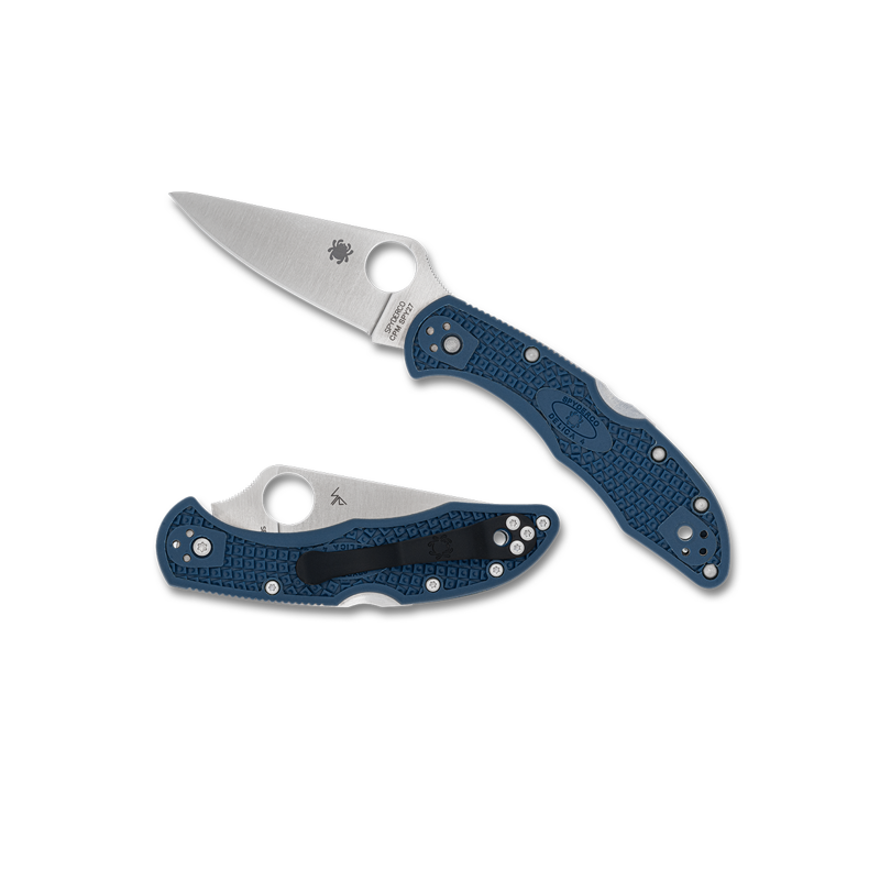 Spyderco Delica 4 Plain-Edge CPM SPY27 in FRN Cobalt Blue