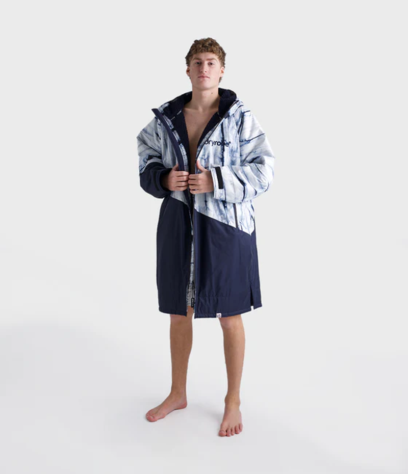 Dryrobe Advance Long Sleeve Changing Robe in Batik/Blue
