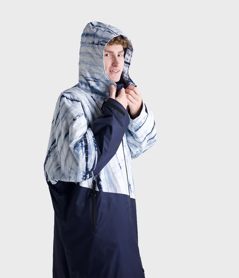 Dryrobe Advance Long Sleeve Changing Robe in Batik/Blue-3