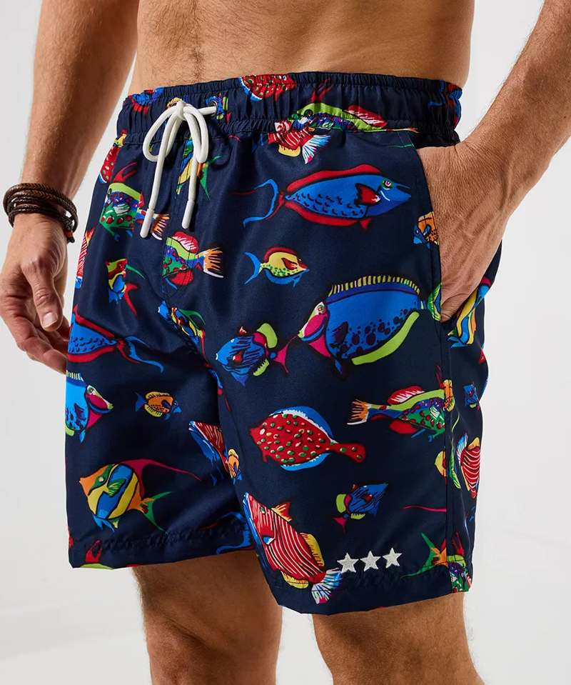 Joe Browns Fishing For Compliments Swim Shorts Mens in Blue-1