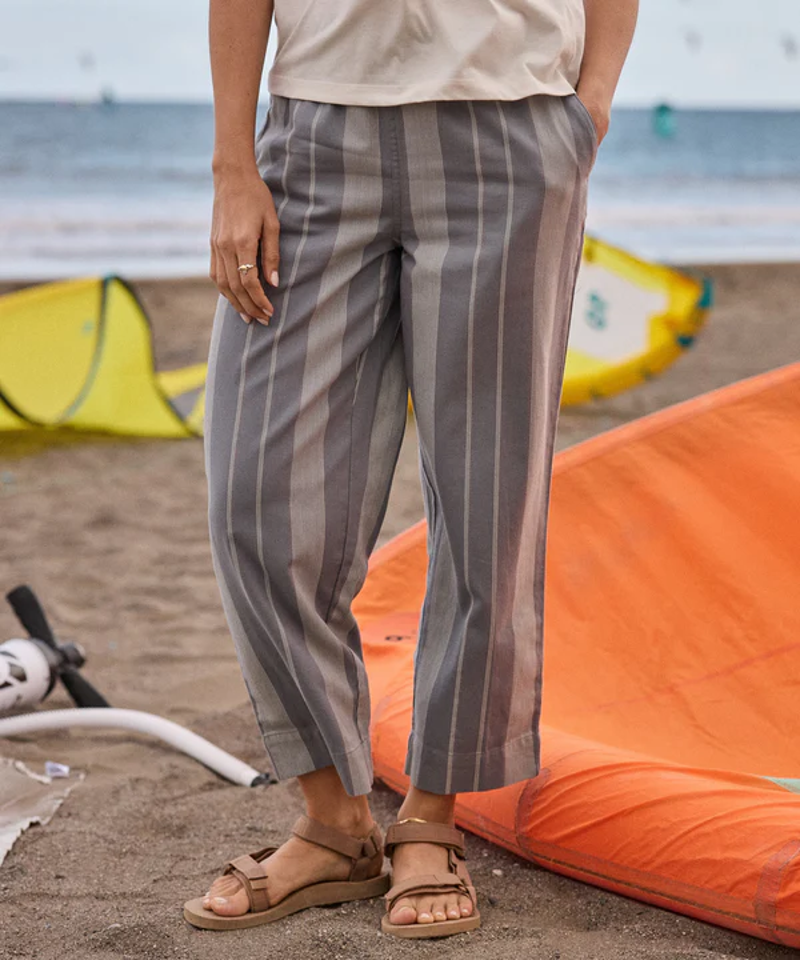 Sherpa Palmo Ankle Pull On Pant Womens in Stormy Stripe-1