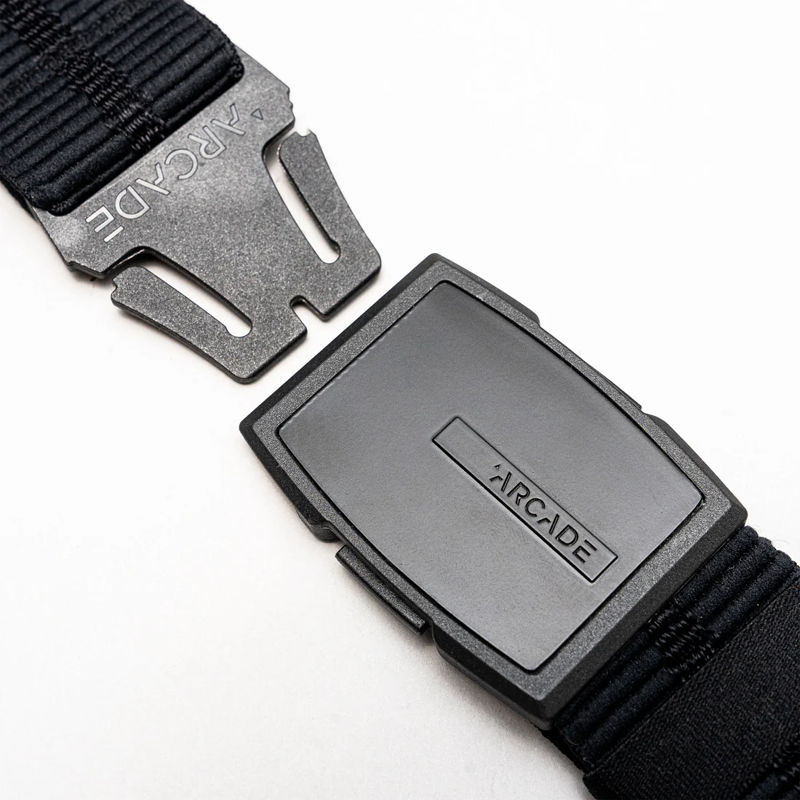 Arcade Stamped Stretch Belt in Black-2