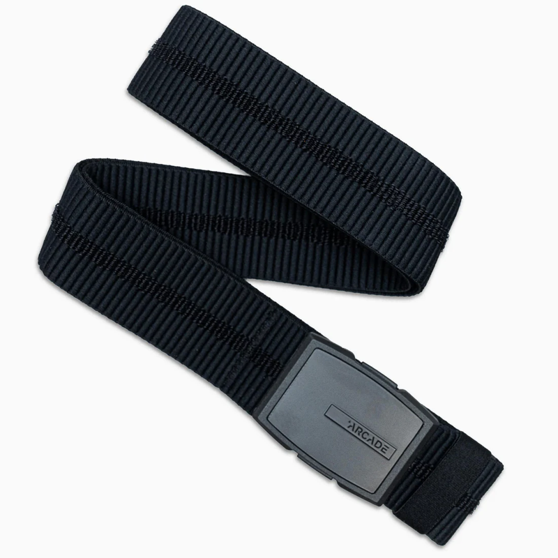 Arcade Stamped Stretch Belt in Black