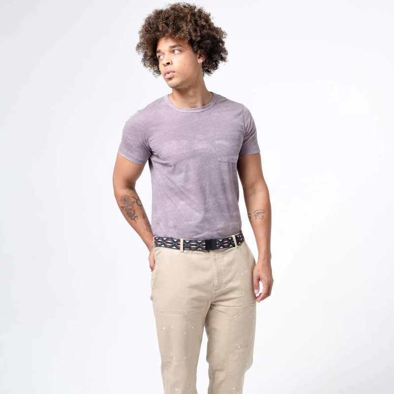 Arcade Vernan Kee Twilight Stretch Belt in Oat/Turquoise-2