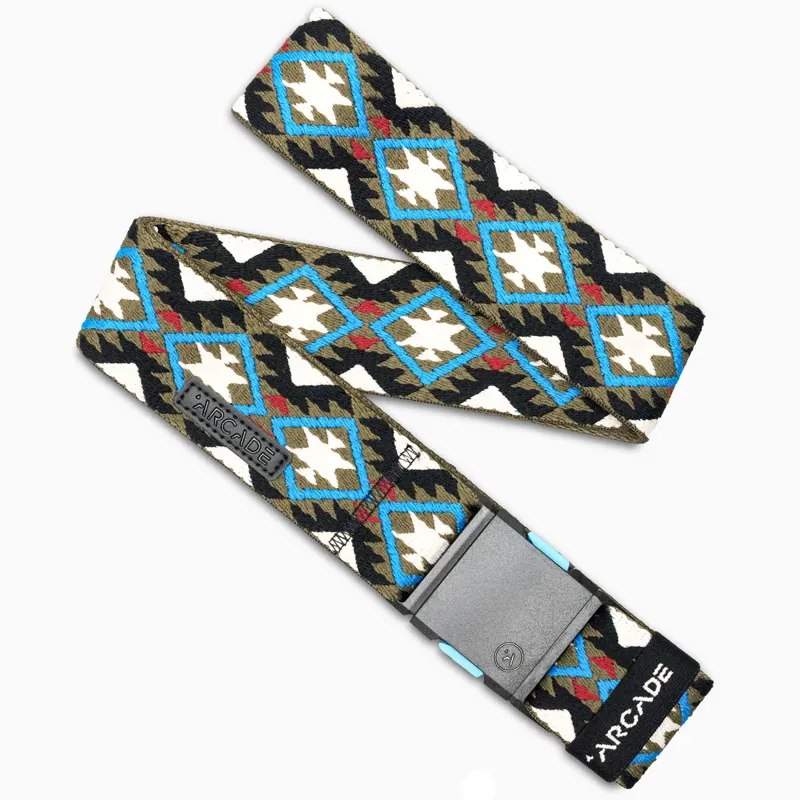 Arcade Vernan Kee Twilight Stretch Belt in Oat/Turquoise