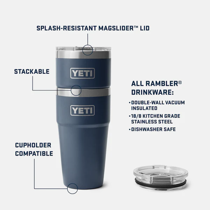 Yeti Rambler 20 Oz Stackable Cup.in Black-2